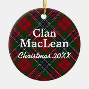 Décoration En Céramique Clan MacLean Scottish Tartan