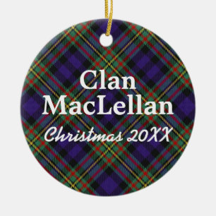 Décoration En Céramique Clan MacLellan Scottish Tartan