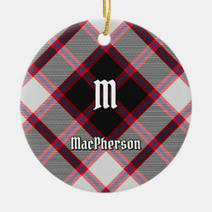 Décoration En Céramique Clan MacPherson Chasse Tartan Ornament en céramiqu
