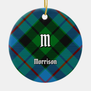Décoration En Céramique Clan Morrison Chasse Tartan Ornament en céramique