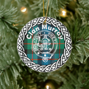 Décoration En Céramique Clan Murray Tartan et Crest