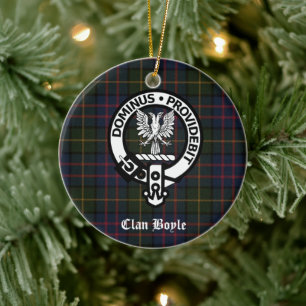 Décoration En Céramique Clan personnalisé Boyle Crest & Tartan