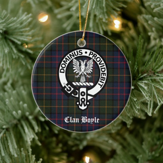Décoration En Céramique Clan personnalisé Boyle Crest & Tartan (Arbre)