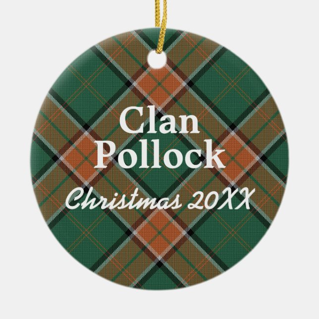 Décoration En Céramique Clan Pollock Scottish Tartan (Devant)