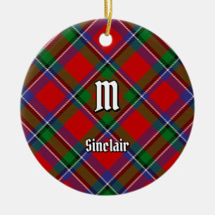 Décoration En Céramique Clan Sinclair Tartan