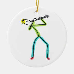 Décoration En Céramique Clarinet Stickman