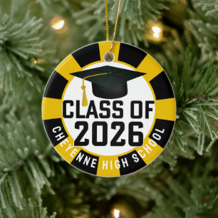 Décoration En Céramique Classe Letterman de 2026 - Diplôme Photo
