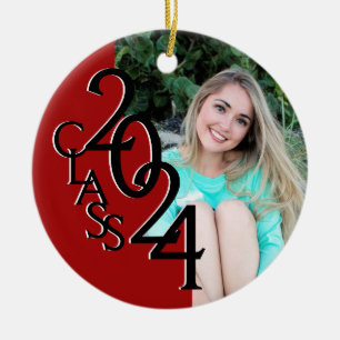 Décoration En Céramique Classe rouge 2024 - photo de graduation