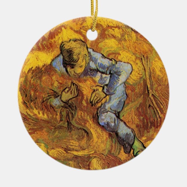 Décoration En Céramique Classeur Sheaf (après Millet) par Vincent van Gogh (Devant)