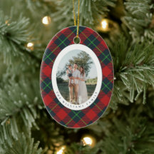 Classic Red and Green Plaid Family Photo Holiday