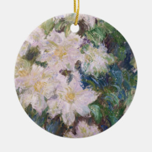 Décoration En Céramique Claude Monet - Clématite blanche