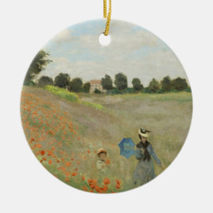 Décoration En Céramique Claude Monet Le Champ de coquelicots près d'Argent