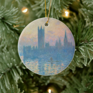 Décoration En Céramique Claude Monet Les Houses of Parliament Coucher de s