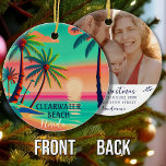Décoration En Céramique Clearwater Beach Florida Tropical Palm Tree 1950<br><div class="desc">Plage Clearwater Floride Sable Tropical Palm Trees Souvenirs. Clearwater beach Florida - Retro Tropical Palm Tree 60s Souvenirs design Vintage fait un grand cadeau de Noël ou d'anniversaire pour les fans de Florida keys beach. Le design rétro de l'ambiance estivale est un cadeau parfait pour les amateurs de voyage et...</div>
