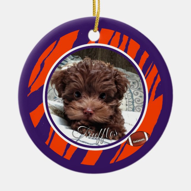 Décoration En Céramique Clemson Dog Fan Customizable (Devant)