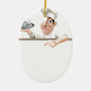 Décoration En Céramique Cloche et menu de chef