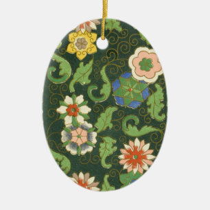 Décoration En Céramique Cloisonné motif chinois asiatique oriental