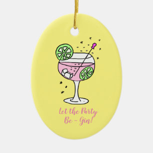 Décoration En Céramique Cocktail de gin glass