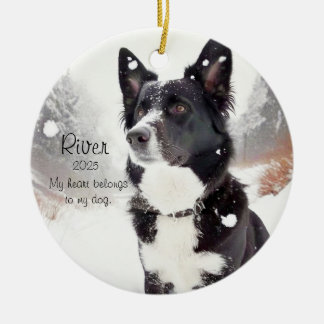 Décoration En Céramique Cœur chaleureux pour amateur de chien personnalisa