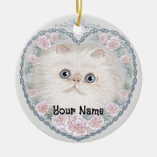 Décoration En Céramique Coeur de chat de l'Himalaya