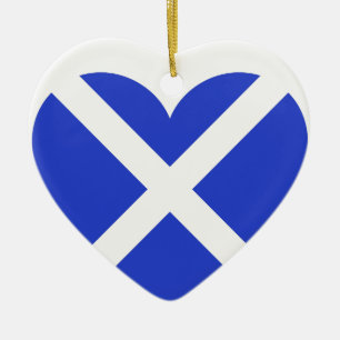 Décoration En Céramique Coeur de drapeau de l'Ecosse d'écossais