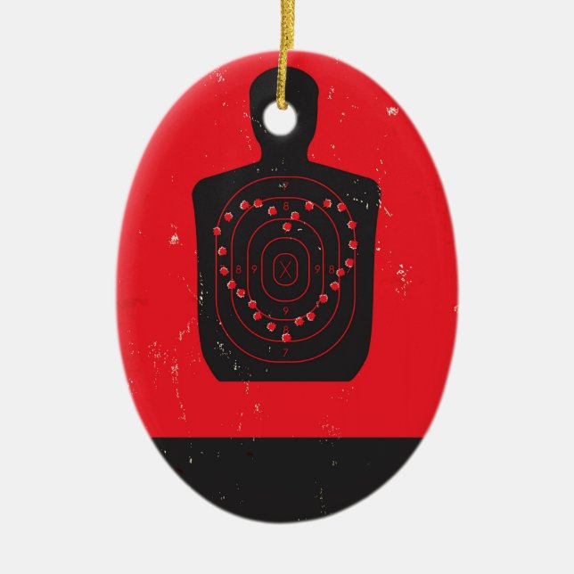 Décoration En Céramique Coeur de pratique en matière de cible (Devant)