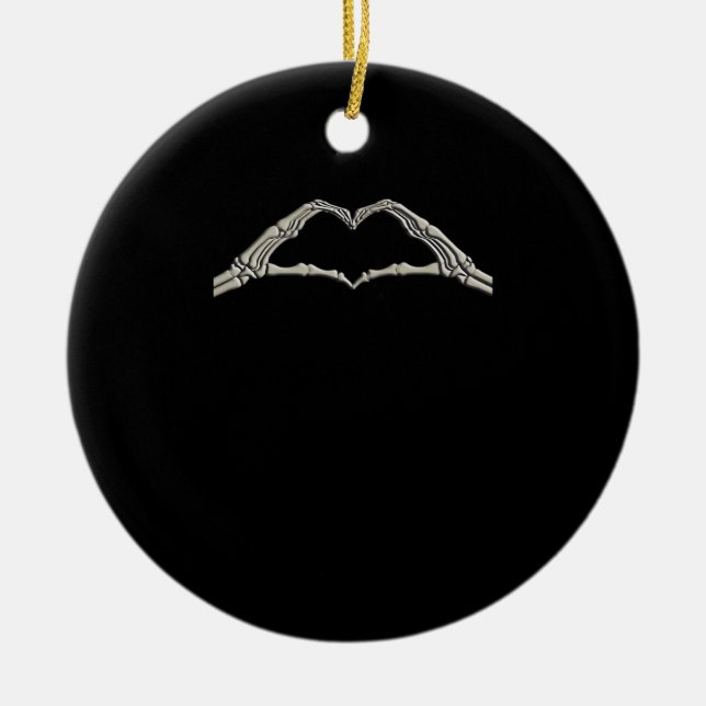 Décoration En Céramique Coeur des mains osseuses actif (Devant)