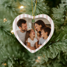 Coeur en forme de photo de famille rayé Prépa pers