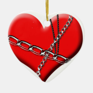 Décoration En Céramique Coeur enchaîné