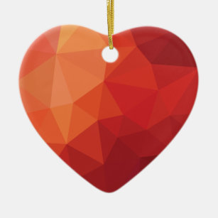 Décoration En Céramique Coeur moderne du rouge 3d