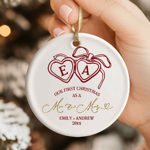 Décoration En Céramique Cœur Noël Mariage Pendentif