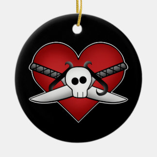 Décoration En Céramique Coeur punk gothique mignon sur garde anti valentin