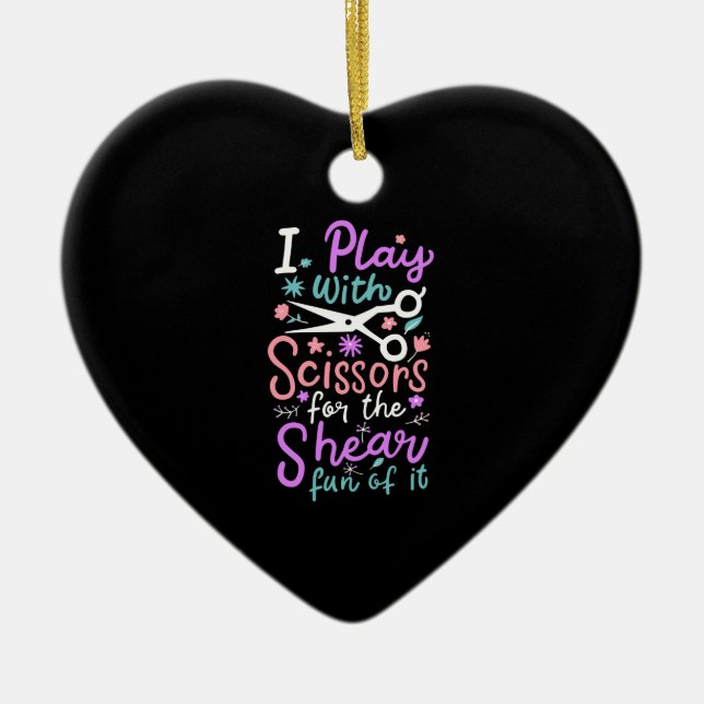 Décoration En Céramique Coiffeur coiffeur cadeau coiffeur (Devant)