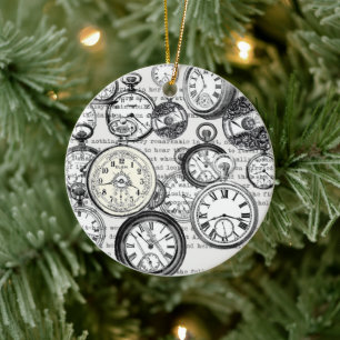 Décoration En Céramique Collage Montre de Goût Victorien Alice au Pays des