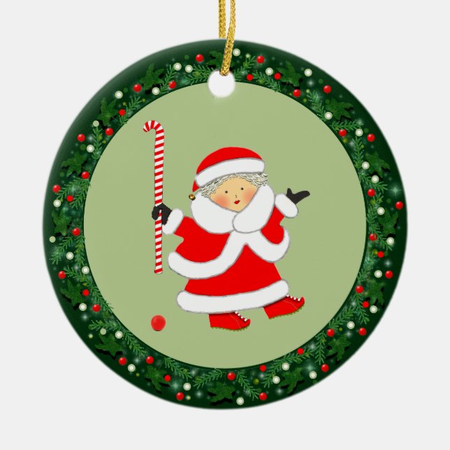 Décoration En Céramique Collectible de hockey sur gazon de Noël 2023 (Devant)