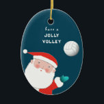 Décoration En Céramique Collectif de volley-ball<br><div class="desc">Cadeau de Noël de volley-ball créatif cadeau de vacances ou cadeau de Noël créatif tag. Pour personnaliser modifier le texte pour ajouter le nom de votre joueur de volley-ball favori.</div>