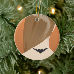 Décoration En Céramique Collection De Tatouages Neck De Femme Imprimer, No