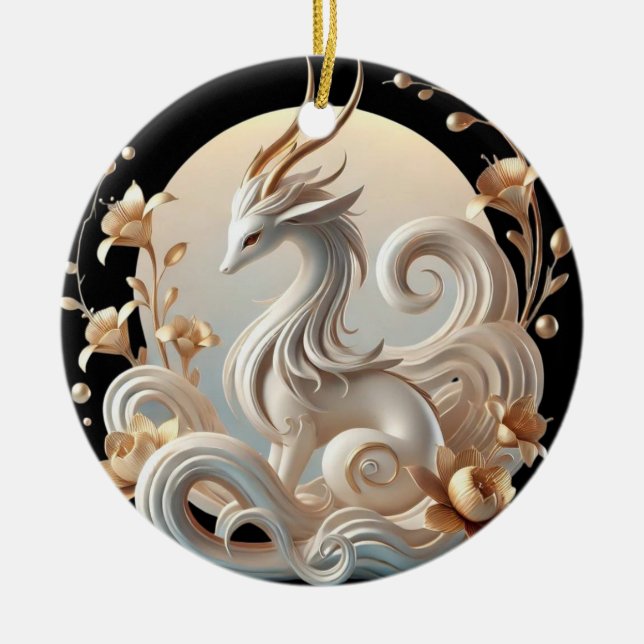 Décoration En Céramique Collection d'Imaginaires Celestial Kirin (Devant)