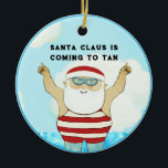 Décoration En Céramique Collection Hawaii Beach<br><div class="desc">Un décor de Noël créatif pour nager ou amoureux de la plage. Pour personnaliser modifier le texte pour ajouter le nom et l'année pour créer une conservation de vacances.</div>