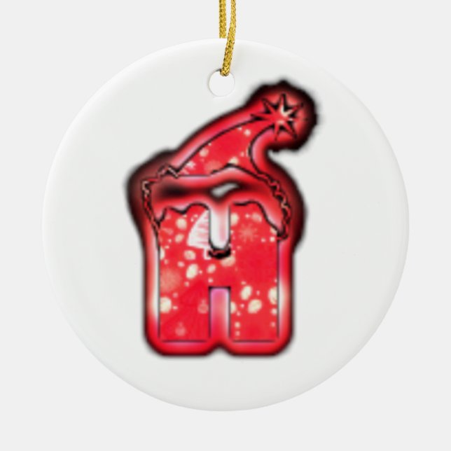 Décoration En Céramique Collection moderne de chapeaux de Santa. (Devant)