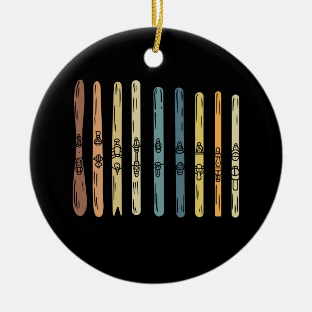 Décoration En Céramique Collection of ski boards (Devant)