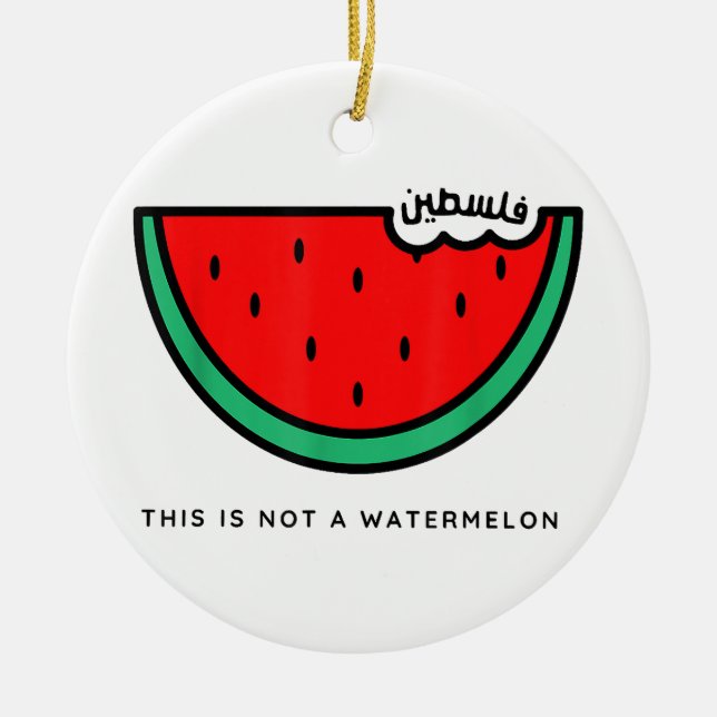 Décoration En Céramique Collection Palestine 'This is not a Watermelon' (Devant)