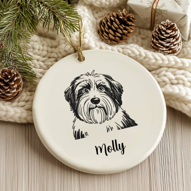 Décoration En Céramique Collie personnalisé pour Noël (Créateur téléchargé)