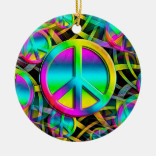 Décoration En Céramique Coloré PEACE motif sans faille + vos idées