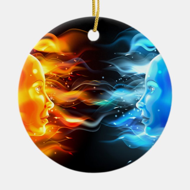 Décoration En Céramique Concept des faces opposées (Devant)