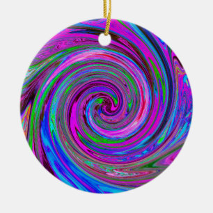 Décoration En Céramique Conception Abstraite Rétro Tourbillon Magenta Colo