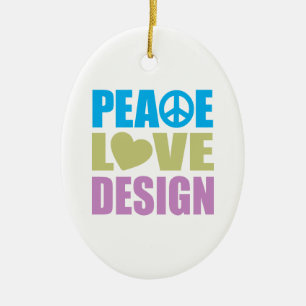 Décoration En Céramique Conception d'amour de paix