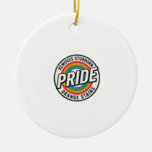 Décoration En Céramique Conception de badge arc-en-ciel de protestation de