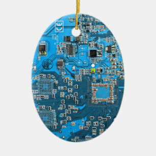 Décoration En Céramique Conception de carte de circuit imprimé PCB bleu po