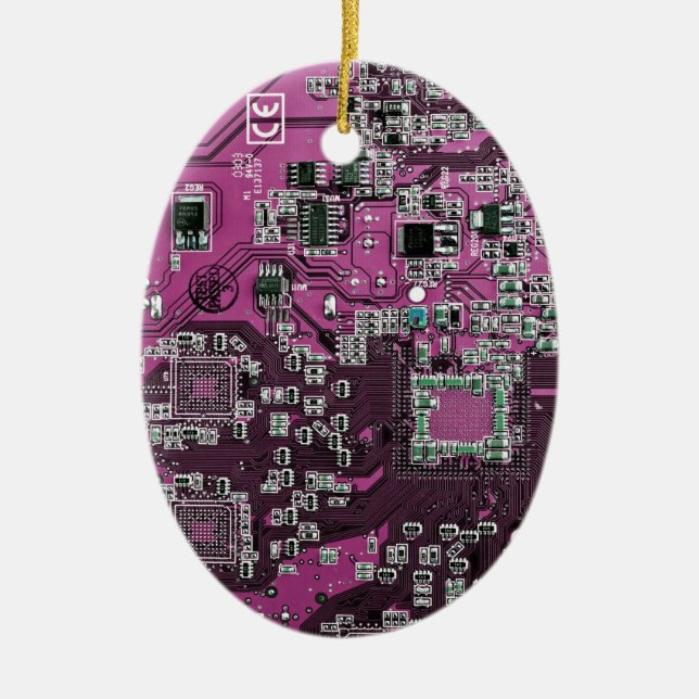 Décoration En Céramique Conception de carte de circuit imprimé PCB violet  (Devant)